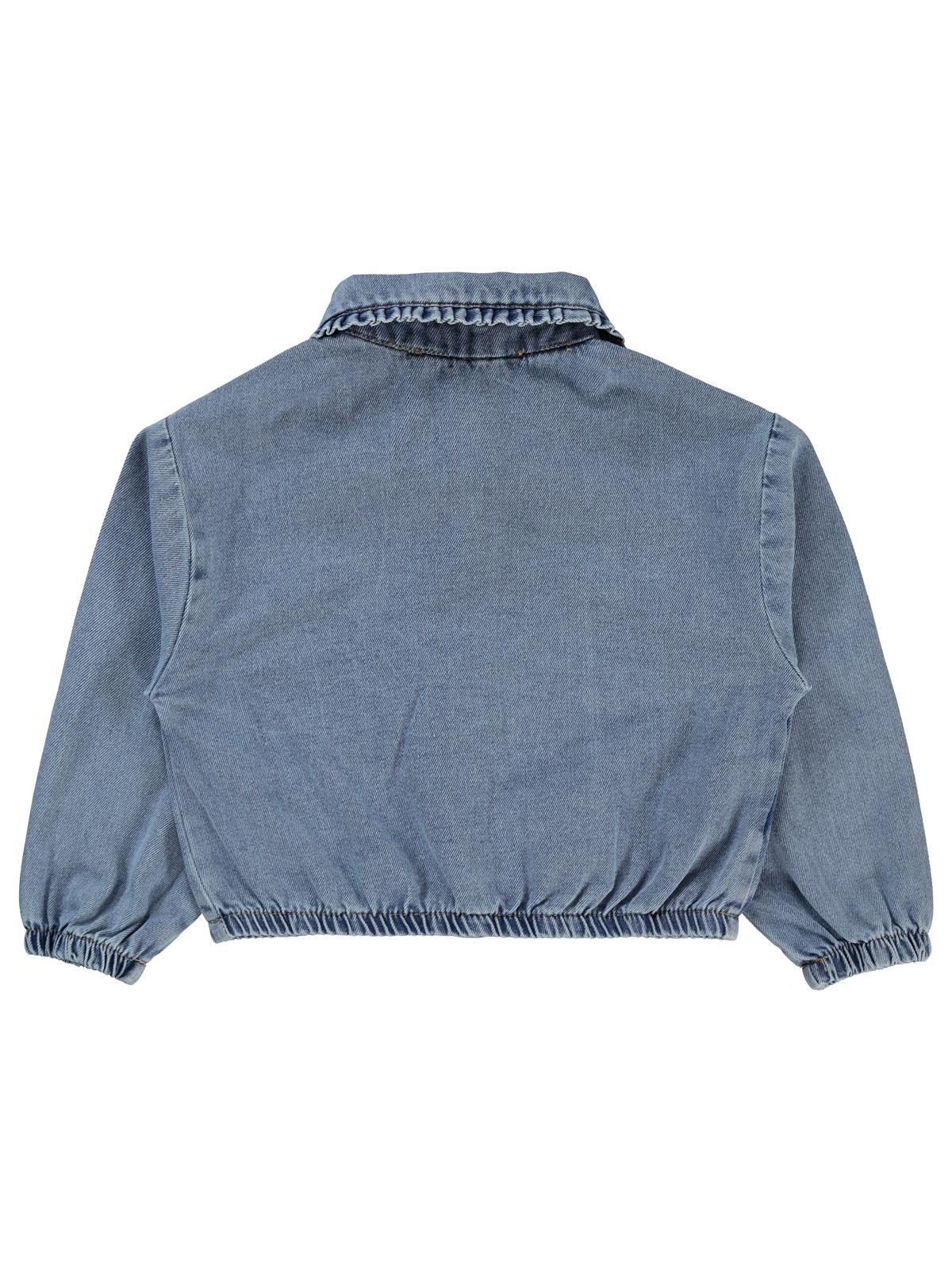 Civil Girls Yakası Fırfırlı 2-5 Yaş Gömlek - Mavi