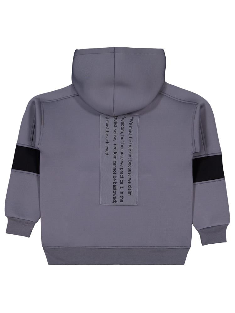 Civil Boys Kordinat Baskılı 10-13 Yaş Sweatshirt - Gri