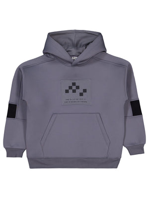 Civil Boys Kordinat Baskılı 10-13 Yaş Sweatshirt - Gri