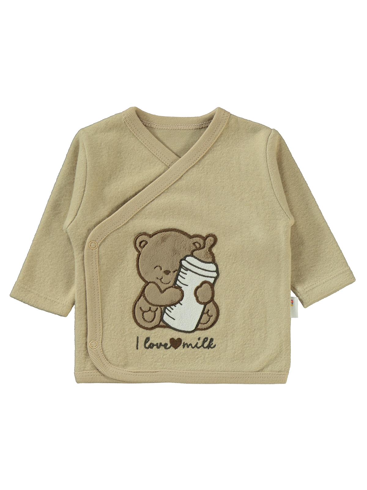 Civil Baby Ayıcık Nakışlı Zıbın Takımları - Kahverengi