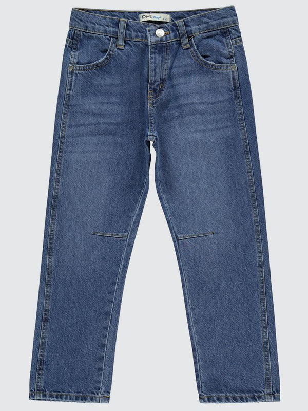 Civil Boys Dizlerden Pensli 6-9 Yaş Pantolon - Mavi