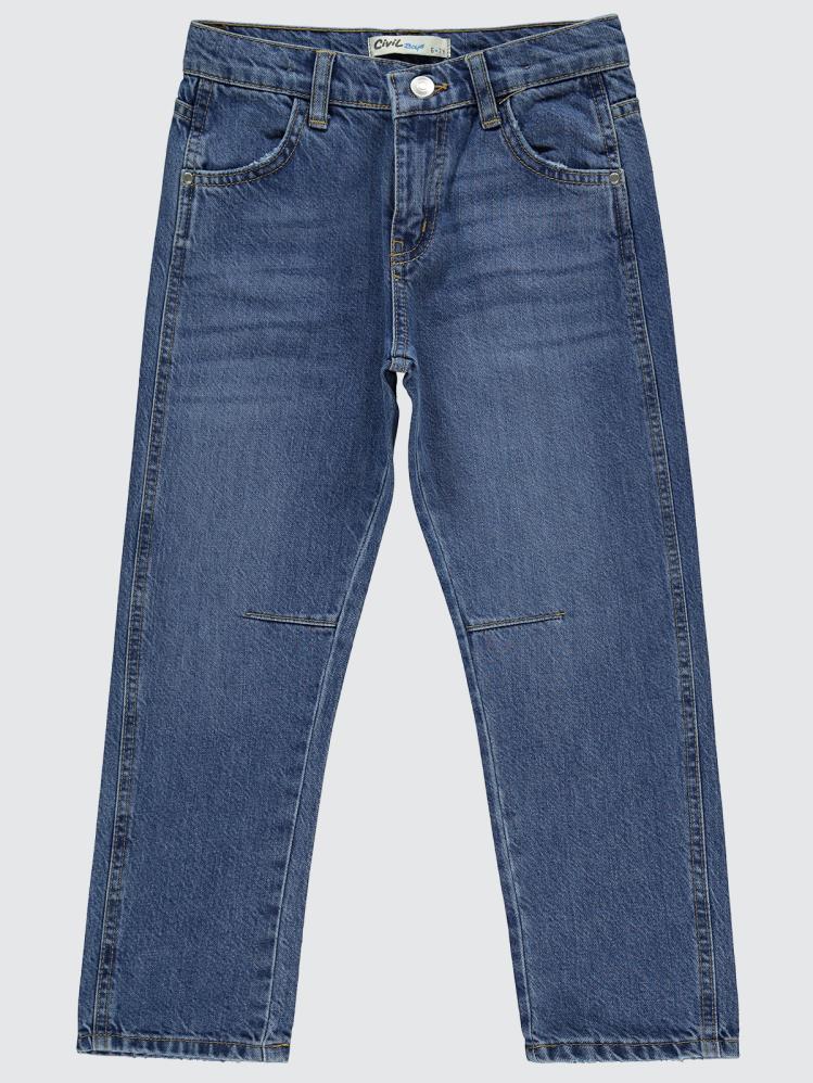 Civil Boys Dizlerden Pensli 6-9 Yaş Pantolon - Mavi