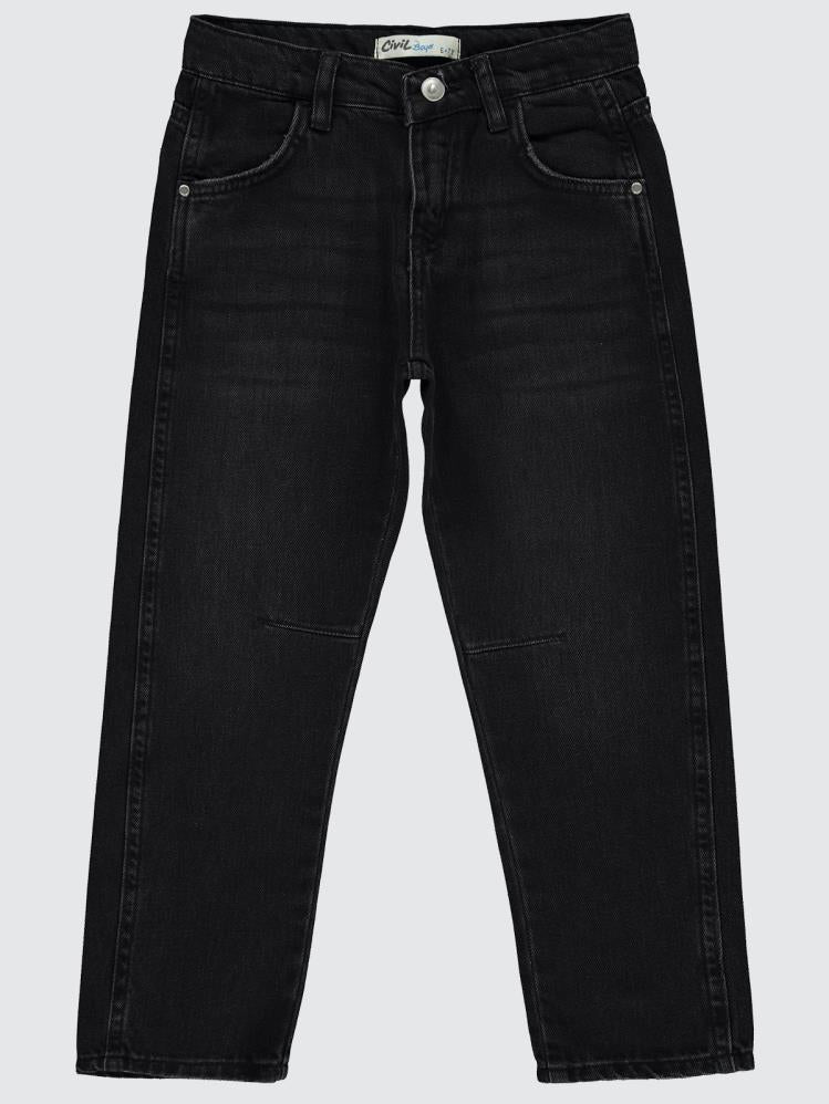 Civil Boys Dizlerden Pensli 10-13 Yaş Pantolon - Siyah