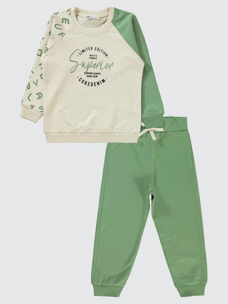 Civil Boys Superlof Baskılı 2-5 Yaş Eşofman Takımı - Haki