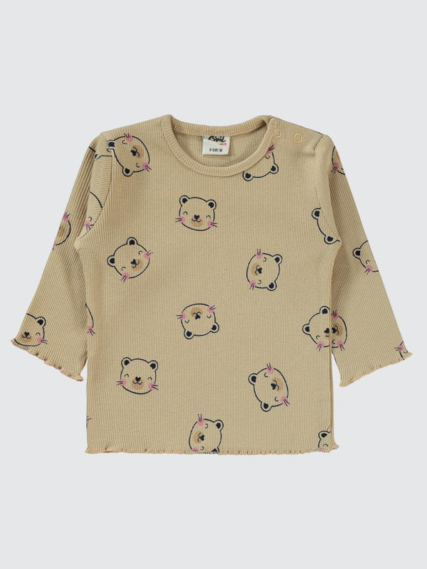 Civil Baby Kitty Empirme 6-18 Ay Takım - Kahverengi