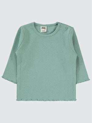Civil Baby Kol Ucu Detaylı 6-18 Ay Sweatshirt - Yeşil