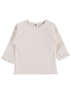 Civil Baby Kol Ucu Detaylı 6-18 Ay Sweatshirt - Fil Dişi