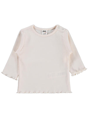 Civil Baby Kol Ucu Detaylı 6-18 Ay Sweatshirt - Fil Dişi