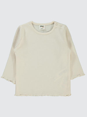 Civil Baby Kol Ucu Detaylı 6-18 Ay Sweatshirt - Fil Dişi