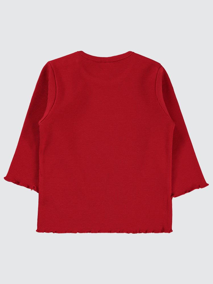 Civil Baby Kol Ucu Detaylı 6-18 Ay Sweatshirt - Kırmızı