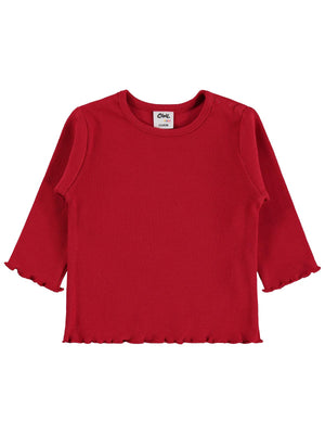 Civil Baby Kol Ucu Detaylı 6-18 Ay Sweatshirt - Kırmızı