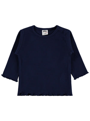 Civil Baby Kol Ucu Detaylı 6-18 Ay Sweatshirt - Lacivert