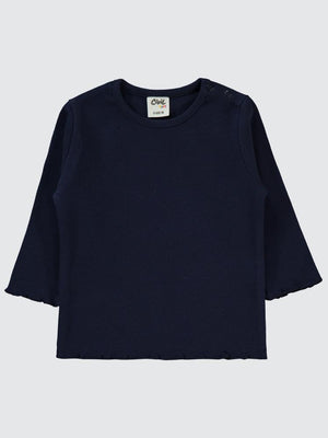 Civil Baby Kol Ucu Detaylı 6-18 Ay Sweatshirt - Lacivert