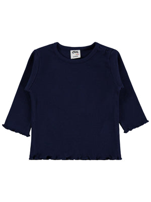 Civil Baby Kol Ucu Detaylı 6-18 Ay Sweatshirt - Lacivert