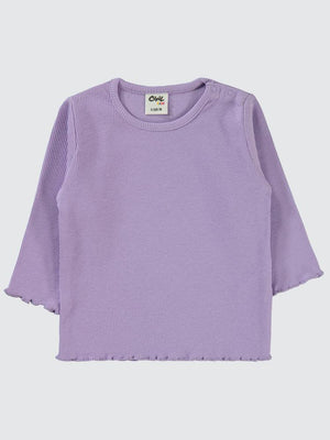 Civil Baby Kol Ucu Detaylı 6-18 Ay Sweatshirt - Lila