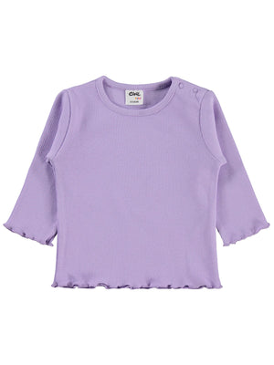 Civil Baby Kol Ucu Detaylı 6-18 Ay Sweatshirt - Lila