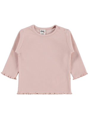 Civil Baby Kol Ucu Detaylı 6-18 Ay Sweatshirt - Pudra