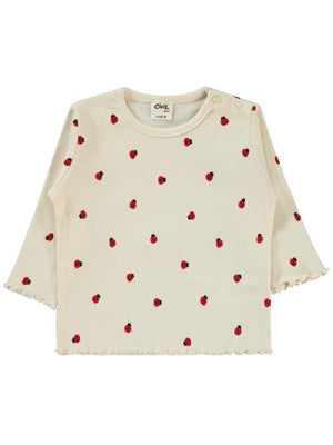 Civil Baby Minik Uğur Böceği Empirme 6-18 Ay Sweatshirt - Fil Dişi