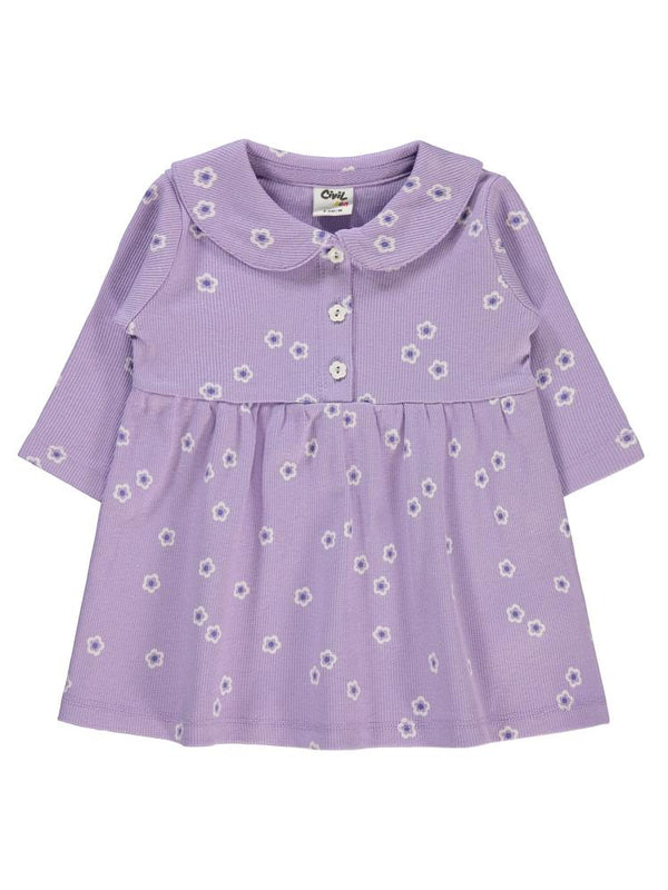 Civil Baby Bahar Çiçeği Empirme 6-18 Ay Elbise - Lila