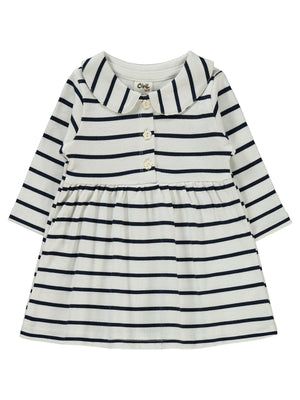 Civil Baby Çizgili 6-18 Ay Elbise - Lacivert