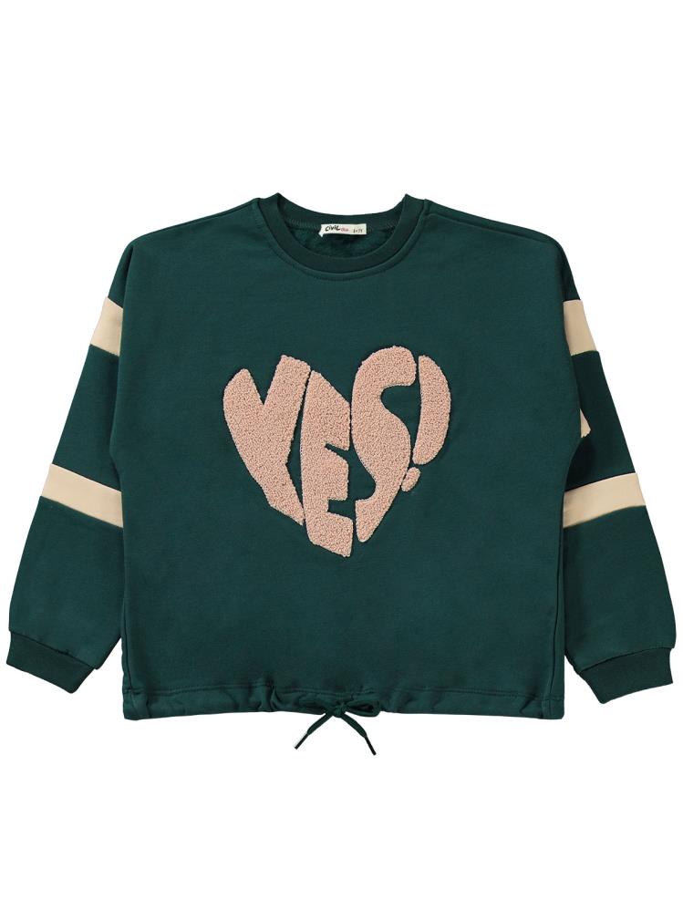 Civil Girls Yes Nakışlı 6-9 Yaş Takım - Yeşil