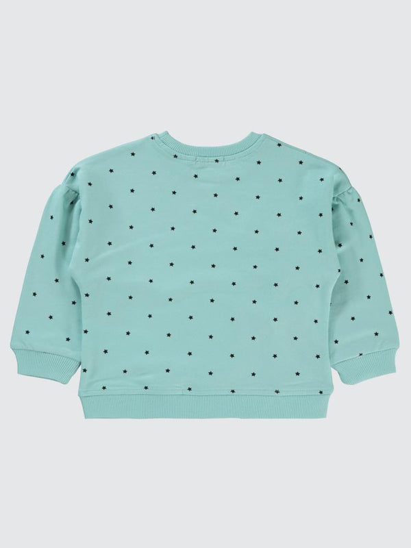 Civil Girls Mobil Fiyonklu 2-5 Yaş Sweatshirt - Mavi