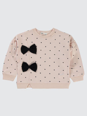 Civil Girls Mobil Fiyonklu 2-5 Yaş Sweatshirt - Pembe