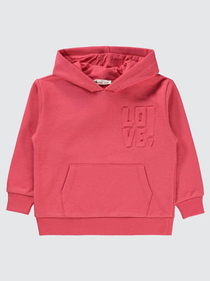 Civil Girls Kanguru Cepli 2-5 Yaş Sweatshirt - Kırmızı