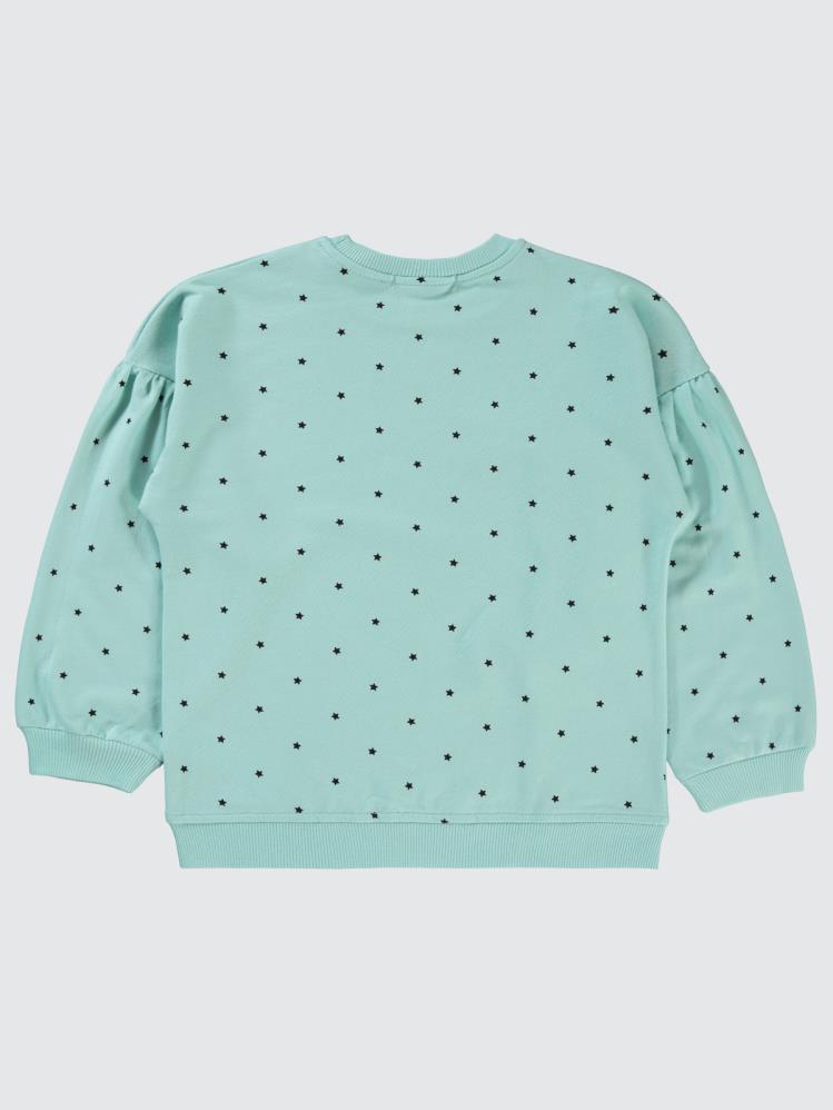 Civil Girls Mobil Fiyonklu 6-9 Yaş Sweatshirt - Mavi