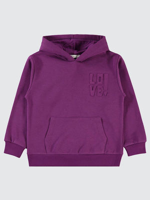 Civil Girls Kanguru Cepli 6-9 Yaş Sweatshirt - Lila