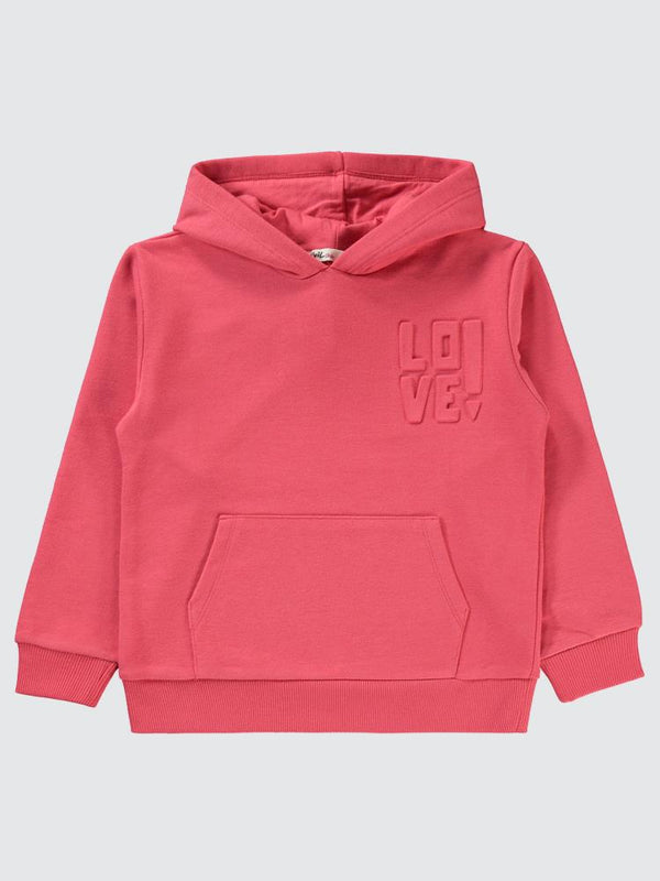Civil Girls Kanguru Cepli 10-13 Yaş Sweatshirt - Kırmızı