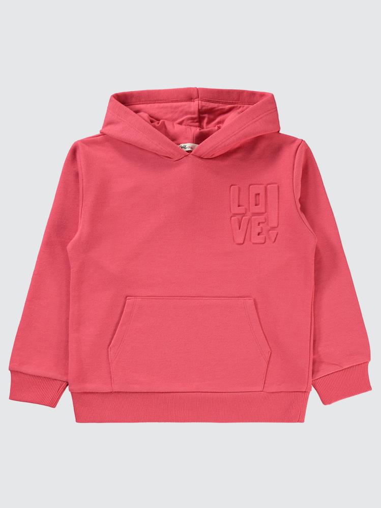Civil Girls Kanguru Cepli 10-13 Yaş Sweatshirt - Kırmızı
