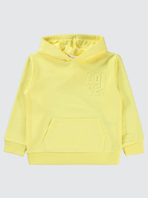 Civil Girls Kanguru Cepli 6-9 Yaş Sweatshirt - Sarı