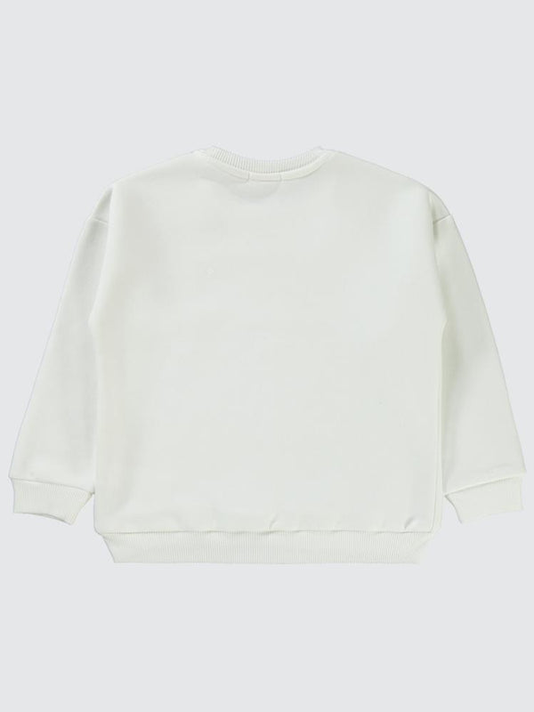 Civil Girls Pullu Baykuş Baskılı 10-13 Yaş Sweatshirt - Ekru
