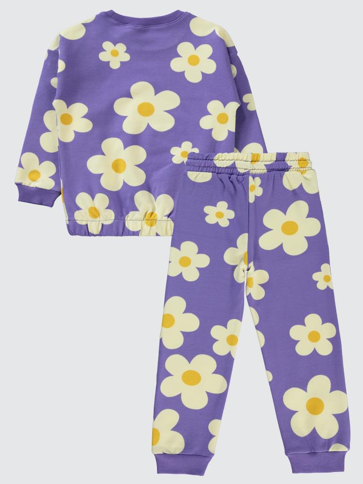 Civil Girls Papatya Empirme 2-5 Yaş Eşofman Takımı - Lila