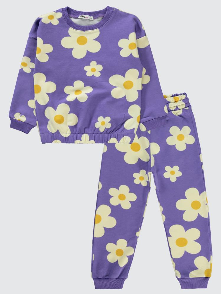 Civil Girls Papatya Empirme 2-5 Yaş Eşofman Takımı - Lila
