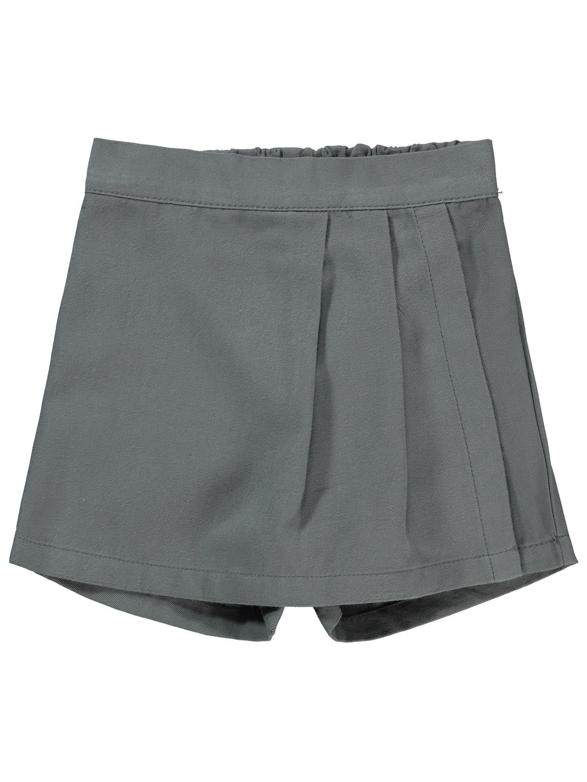 Civil Girls Pileli 10-13 Yaş Şort - Gri