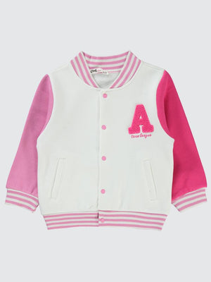 Civil Girls Nakışlı Kolaj Hırka 2-5 Yaş Hırka - Pembe