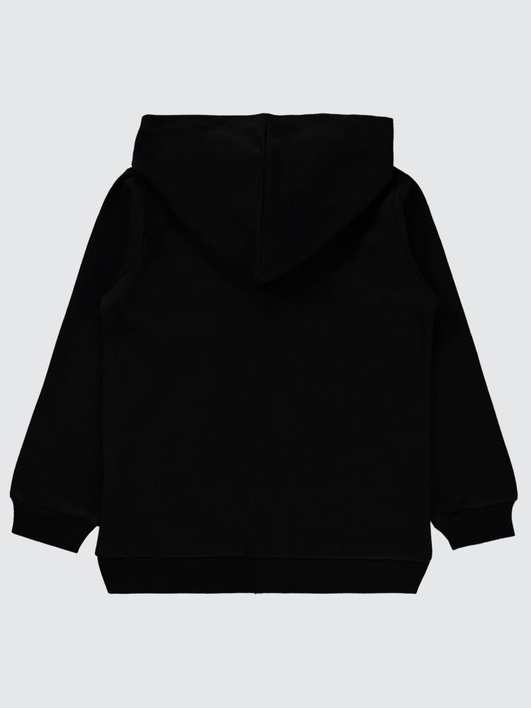 Civil Girls NY Nakışlı 6-9 Yaş Hırka - Siyah