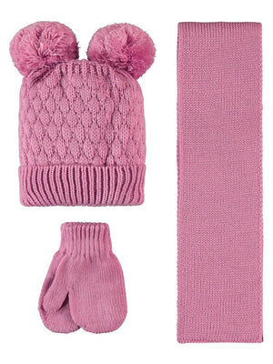 Civil Baby 6-24 Ay Atkı Bere Eldiven Set - Pembe