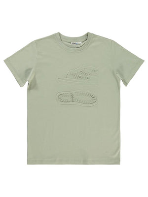 Civil Boys Cool Wave Ayakkabı Baskılı 10-13 Yaş Tişört - Yeşil