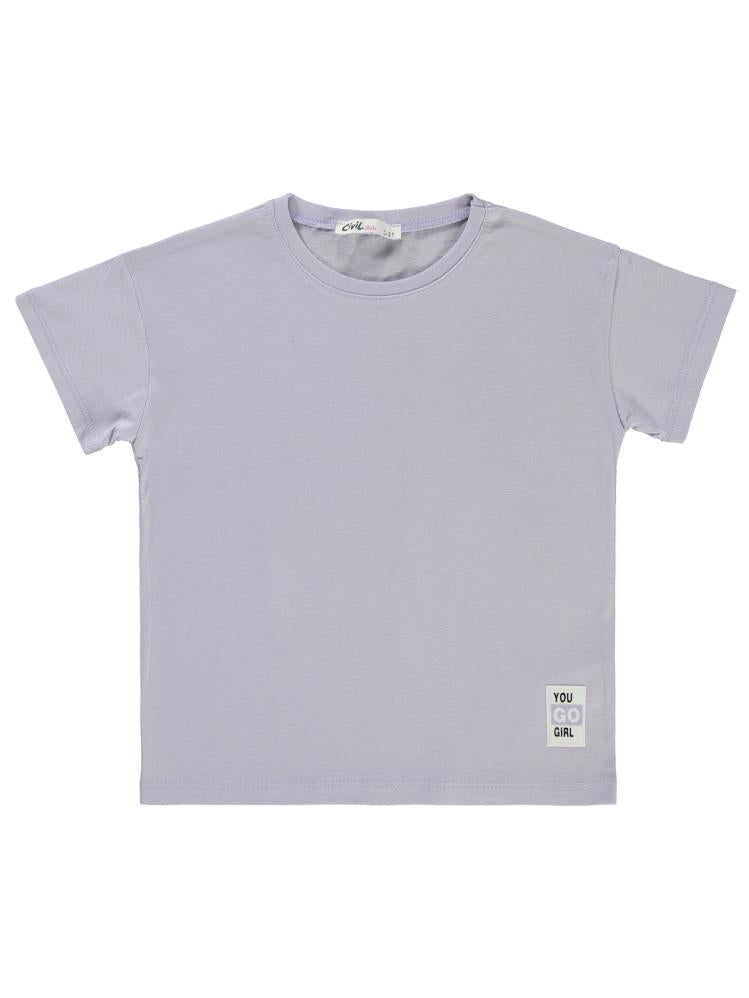 Civil Girls Basic 2-5 Yaş Tişört - Lila