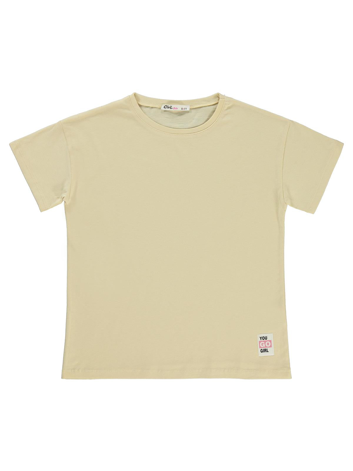 Civil Girls Basic 10-13 Yaş Tişört - Sarı