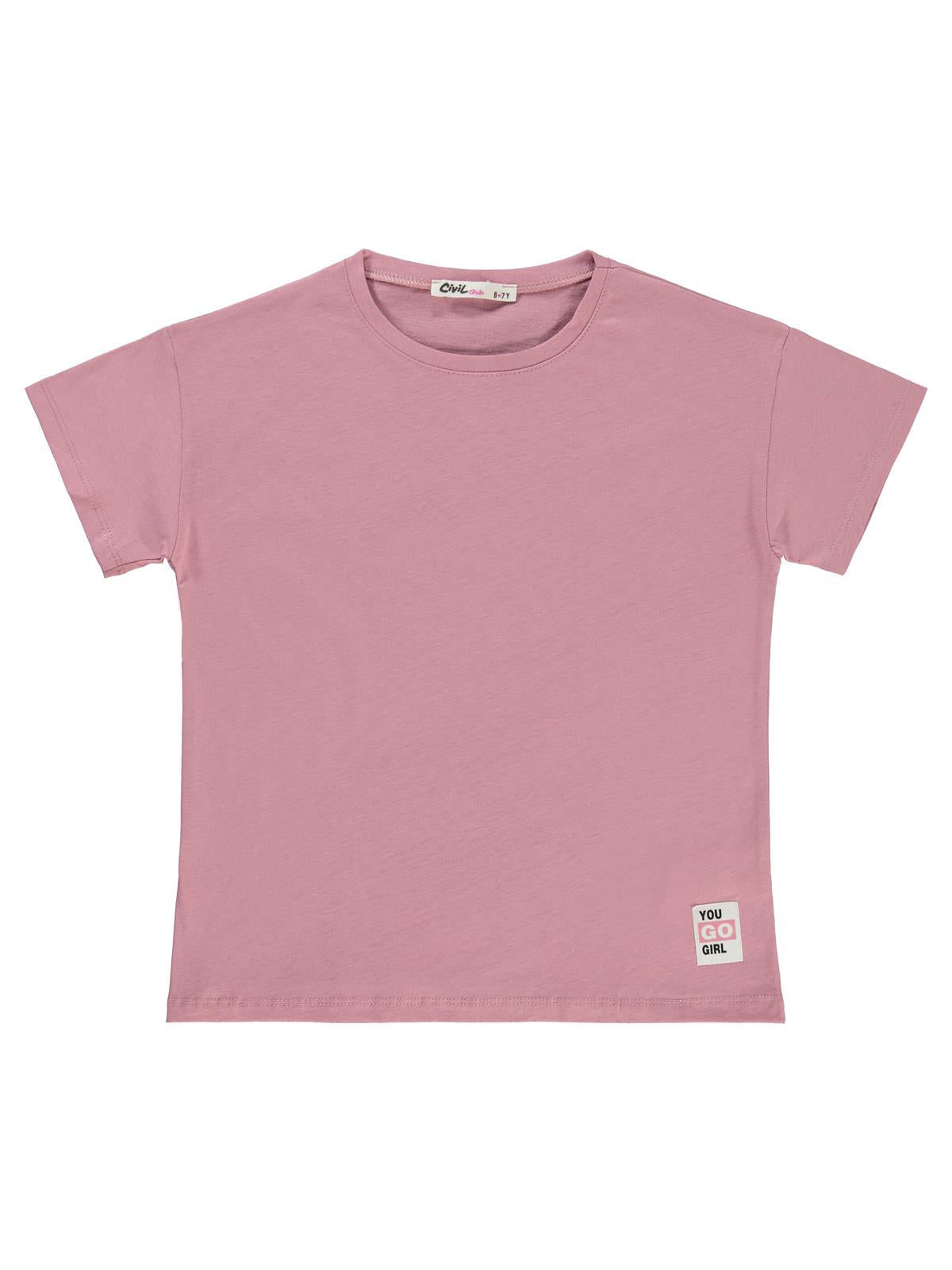 Civil Girls Basic 6-9 Yaş Tişört - Pembe