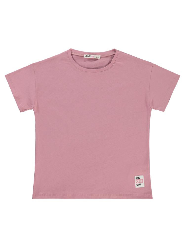 Civil Girls Basic 10-13 Yaş Tişört - Pembe
