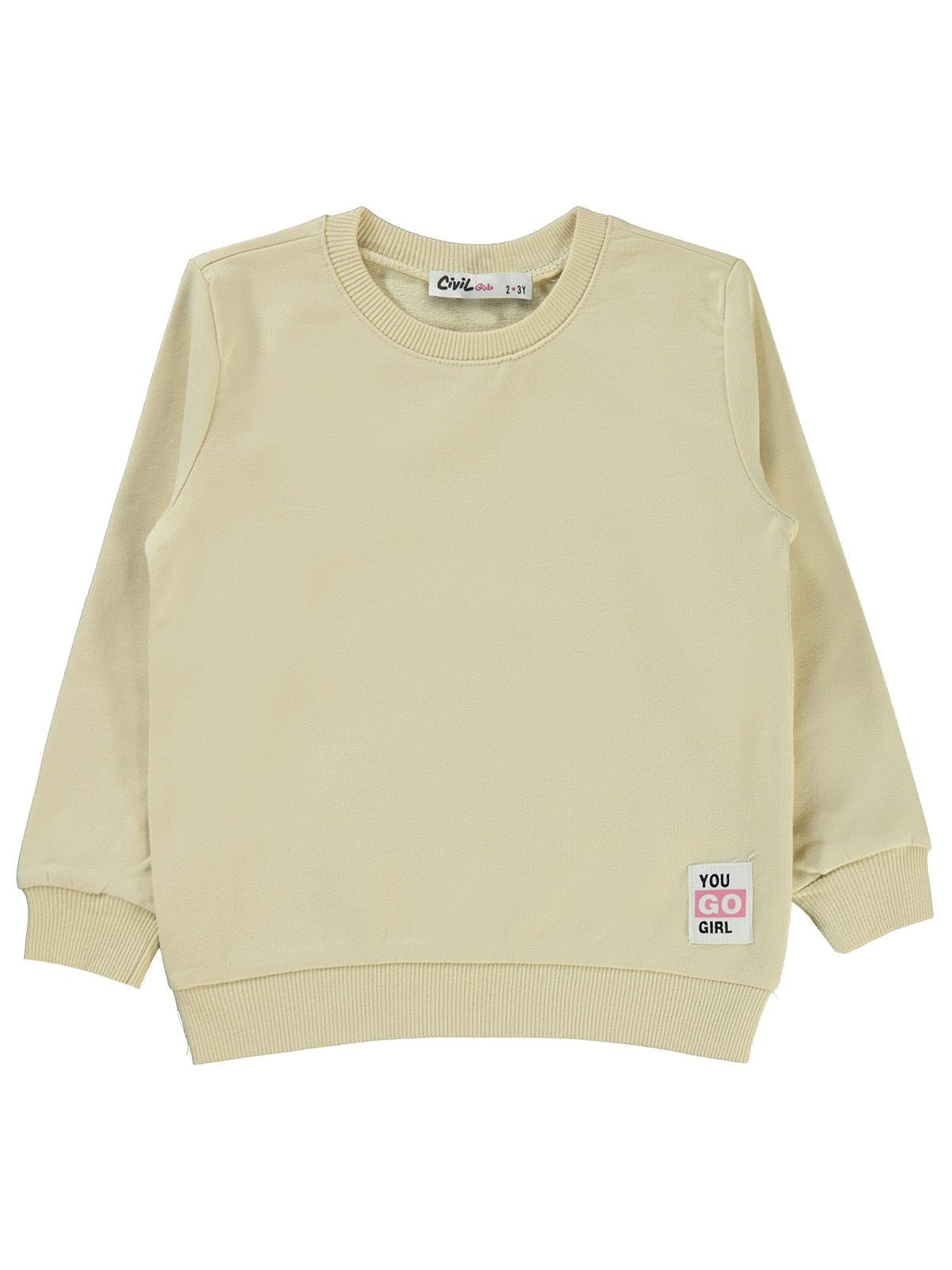 Civil Girls Basic 2-5 Yaş Sweatshirt - Sarı
