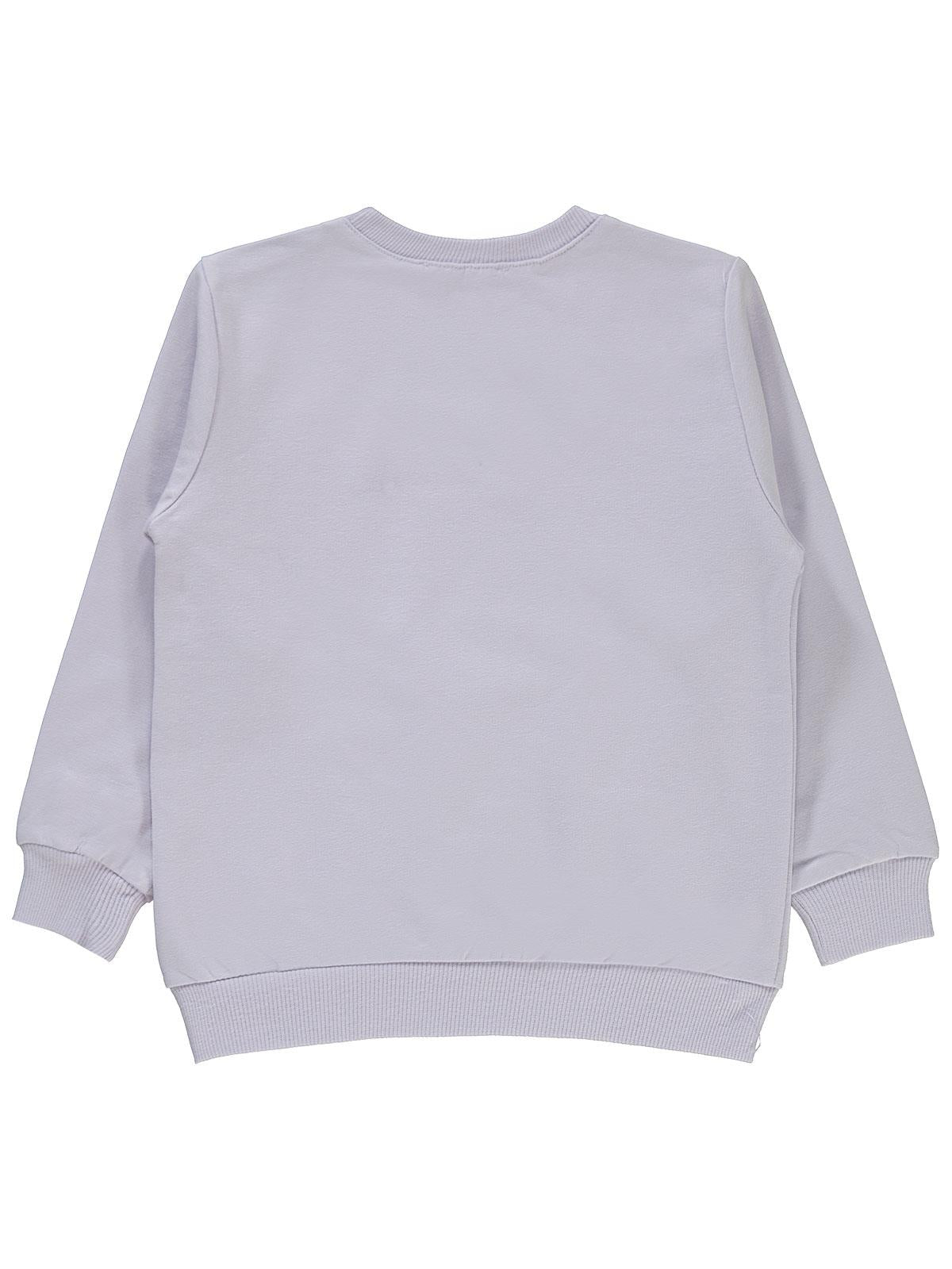 Civil Kız Çocuk Basic Sweatshirt | 2 İp Uzun Kol Bisiklet Yaka | Okul Kreş ve Günlük Kullanım - Lila