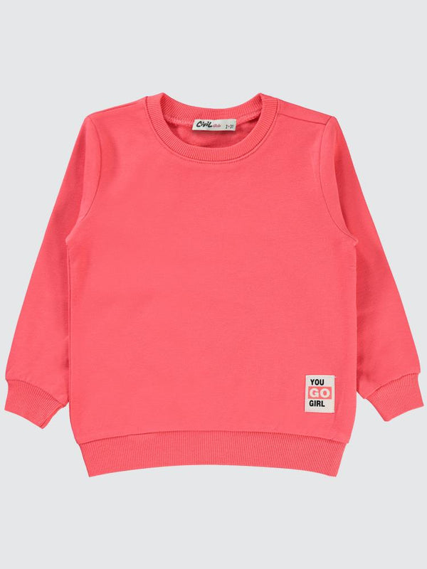 Civil Girls Basic 2-5 Yaş Sweatshirt - Kırmızı