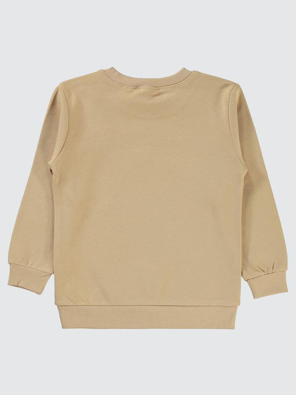 Civil Girls Papatya Baskılı 2-5 Yaş Sweatshirt - Bej