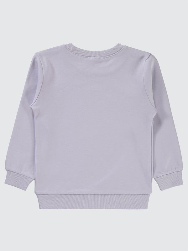 Civil Girls Papatya Baskılı 2-5 Yaş Sweatshirt - Lila